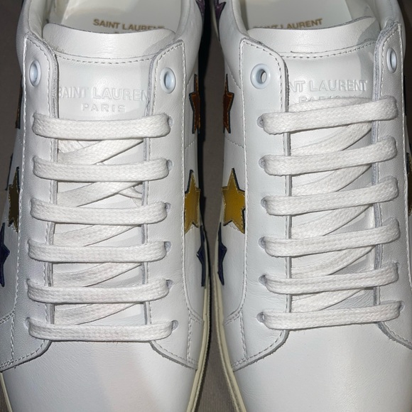 Saint Laurent Men’s Court Classic SL/06 Star Low Top Leather Sneakers EU 41/US 8 - Picture 5 of 12